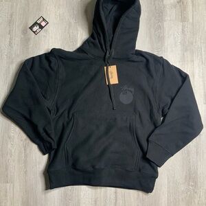 Stussy Black Pullover Hoodie with Subtle Logo